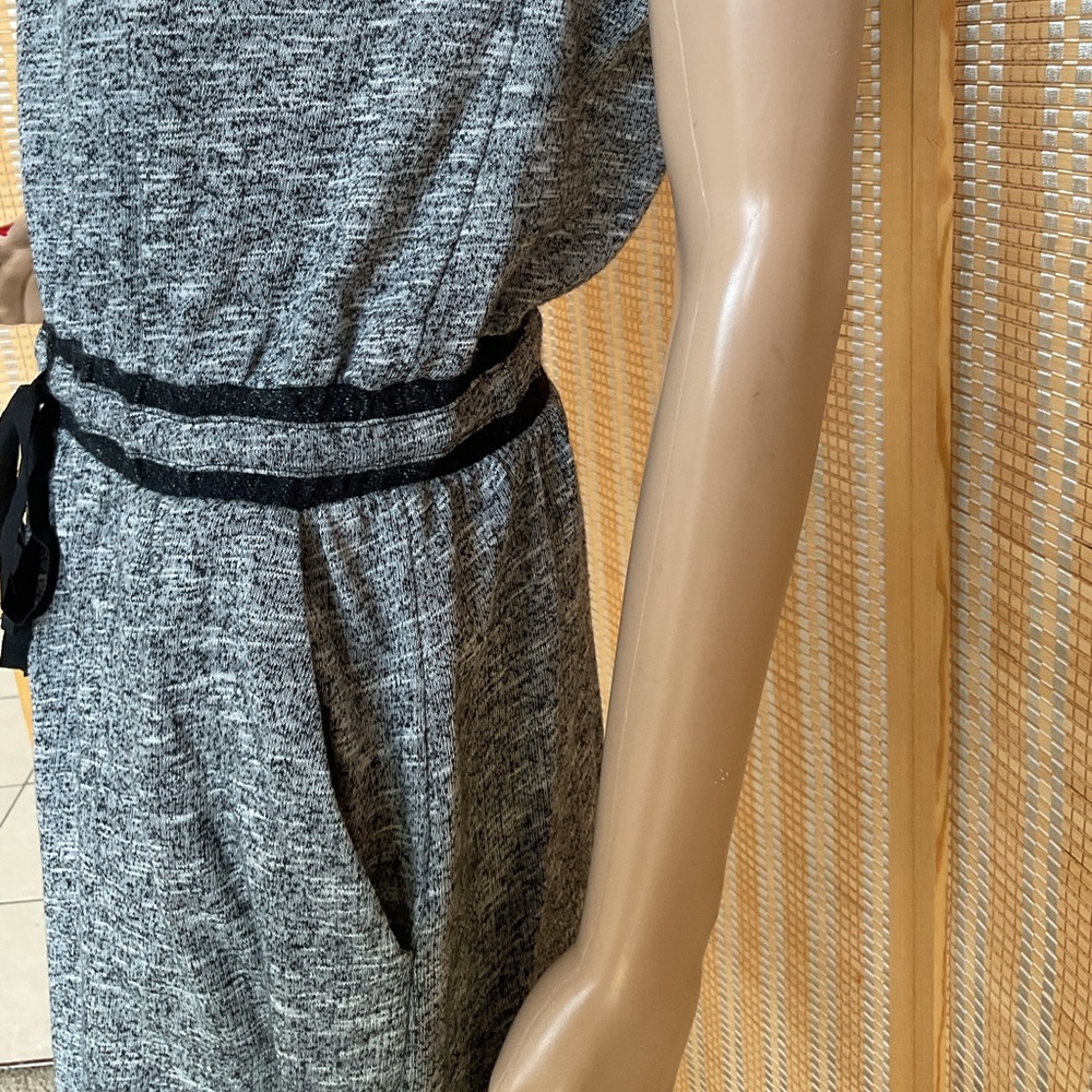 Tommy Hilfiger Athluxe XS Gray Black Heather Dress Cap Sleeves Ties Pockets - Picture 8 of 15